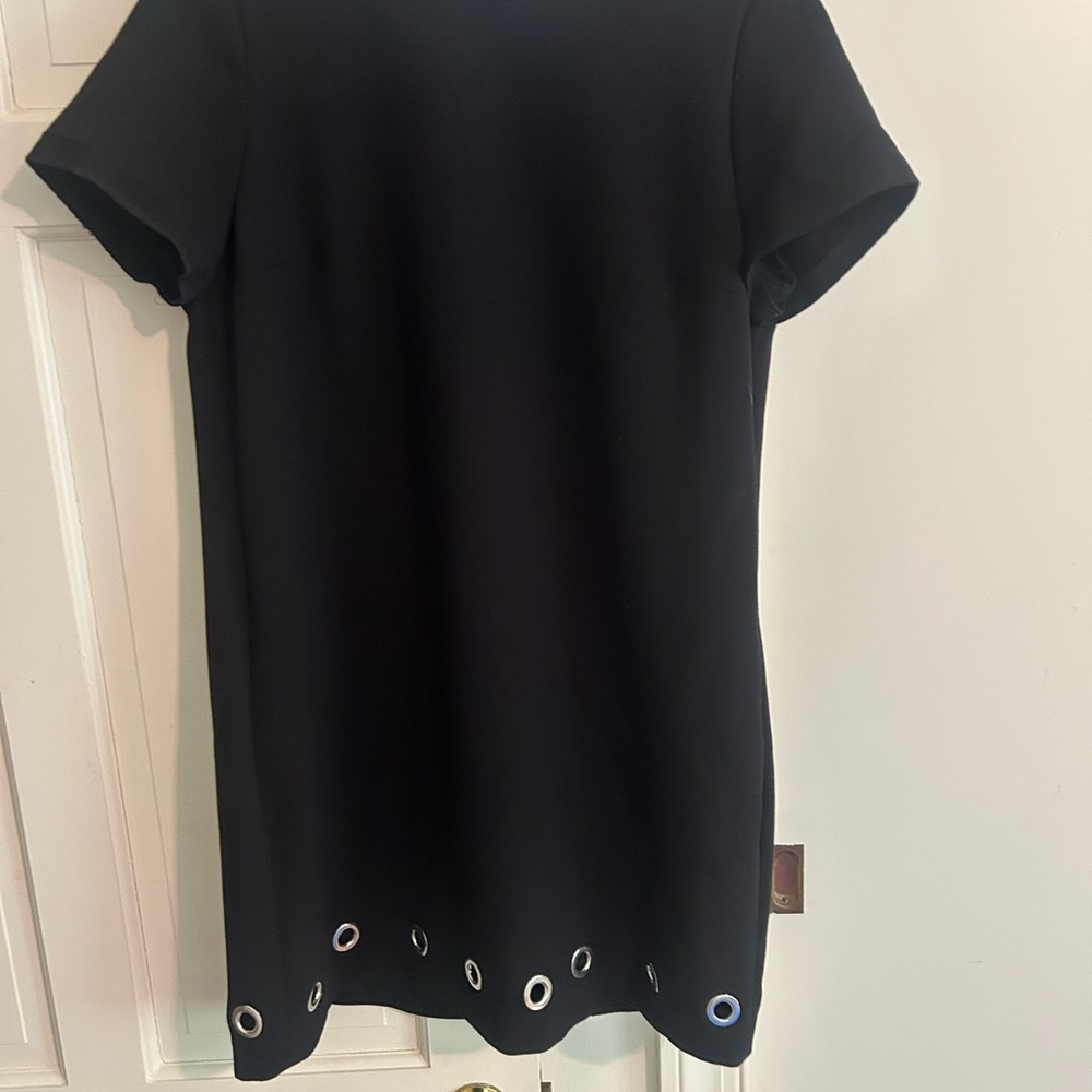 French Connection Black Dress with Grommet Accents